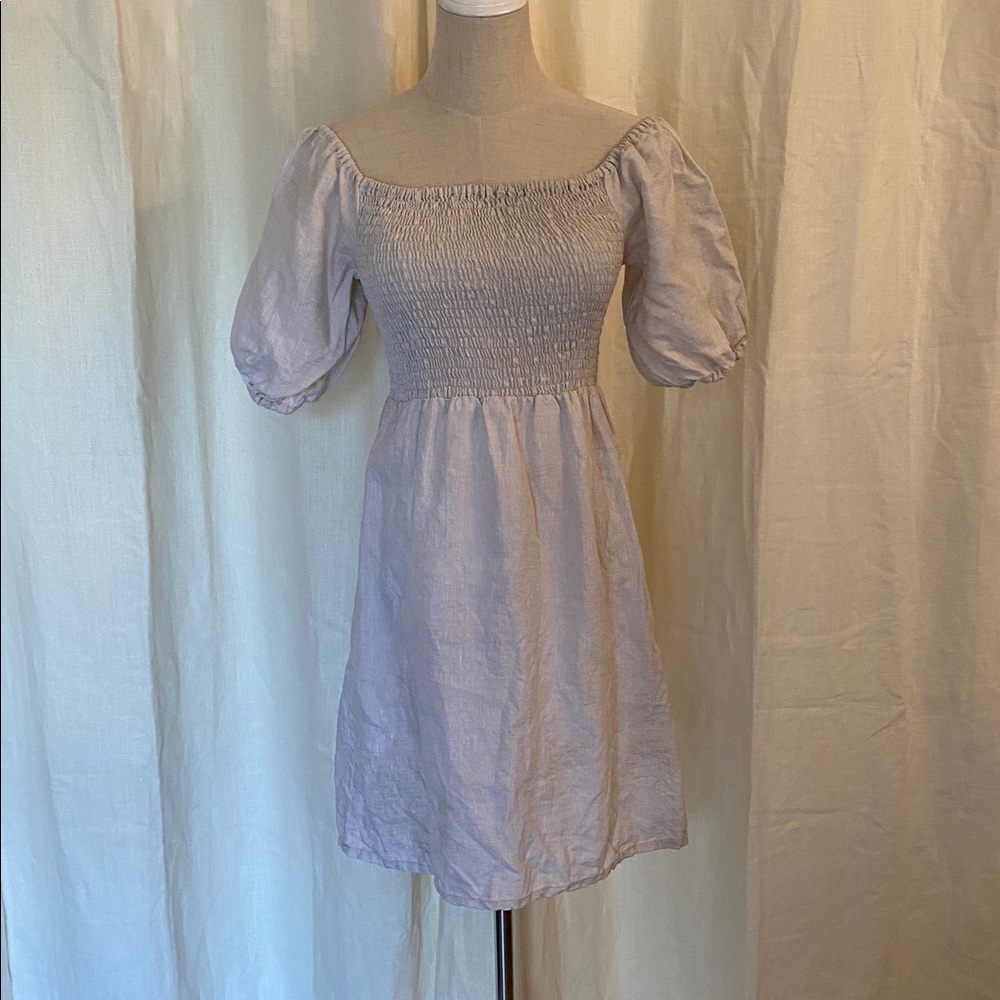 Aura the Label Natural Linen Dress NWT